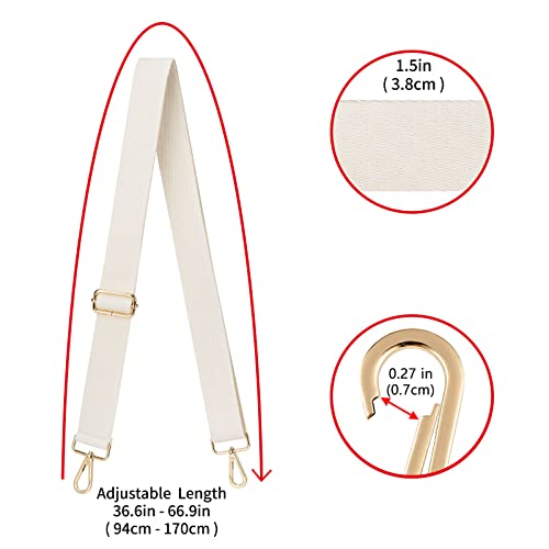 ZOOEASS Wide Shoulder Strap (Solid),Adjustable Replacement Belt Crossbody Canvas Bag Handbag - color: Beige