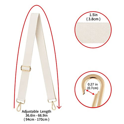 ZOOEASS Wide Shoulder Strap (Solid),Adjustable Replacement Belt Crossbody Canvas Bag Handbag - color: Beige