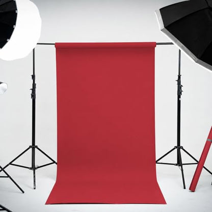 Kate Seamless Paper Backdrop Red Paper Backdrop Seamless Backdrop Paper Rolls (53''x16.4' Scarlet) - color: Scarlet, size: 53''x16.4'