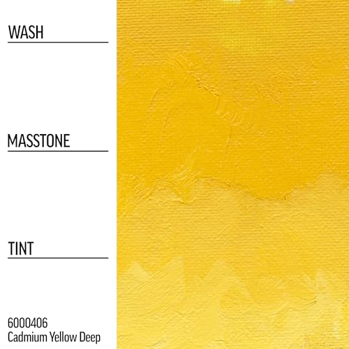 Williamsburg Artist Oil Colors by GOLDEN, Cadmium Yellow Deep, 37 ml tube, Professional Oil Paint, Opaque - color: Cadmium Yellow Deep, size: 1.25 Fl Oz (Pack of 1)