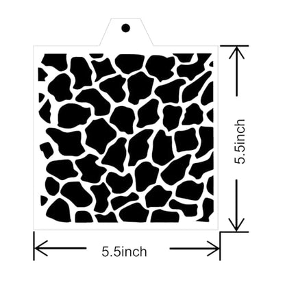 Leopard 5.5x5.5in Cheetah Animal Cow Print Skin Reusable Painting Template Stencils for Cake, Cookie Decorating & DIY Projects - style: Animal Prints