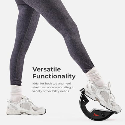 Sunny Health & Fitness Adjustable Calf & Ankle Stretcher | Plantar & Tight Calves Relief, Hamstring & Ankle Strengthener, Mobility & Stretching Device, Fits All Shoe Sizes - color: Black
