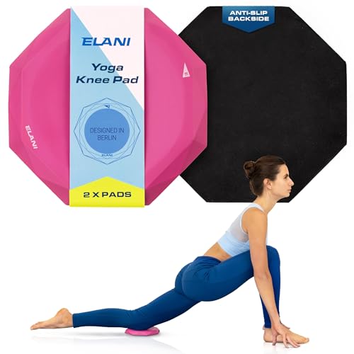 ELANI Knee Pad Cushion (2 Pack) - Extra thick & Comfortable Pilates Support - Pink Yoga Jellies - yoga knee pad cushion extra thick, Yoga Jellies for wrist