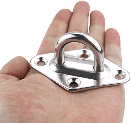 TooTaci Hammock Hooks Heavy Duty, M8 304 Stainless Steel Pad Eye - size: M8 + Screw Bolts (18pcs Kit)