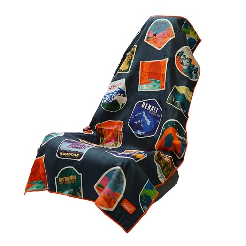 Sprints Athletic Running Towel, Full-Sized, Car Seat Cover - Performance Microfiber… (National Parks) - color: National Parks