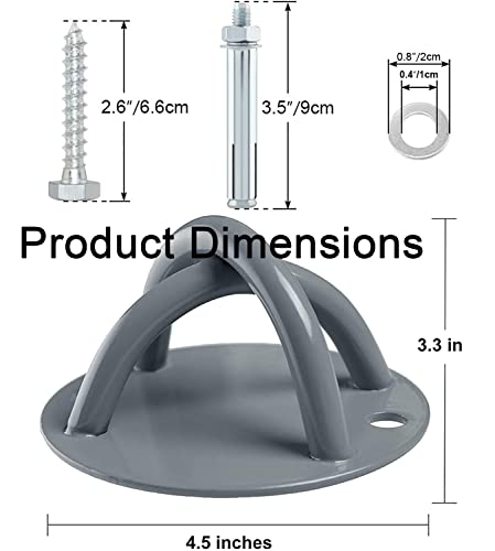 Wall Mount Bracket for Suspension Straps, Ceiling Anchor X Mount for Olympic Rings, Body Weight Strength Training Systems, Yoga Swings Hammocks, Boxing Equipment
