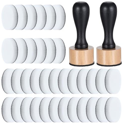 Oruola 46pcs Ink Blending Tool, 2 Ink Blending Brushes & 44 Replacement Refill Sponge Domed Foam Pads Art Supplies for Scrapbooking Painting Drawing Art Supplies Distressing Blending
