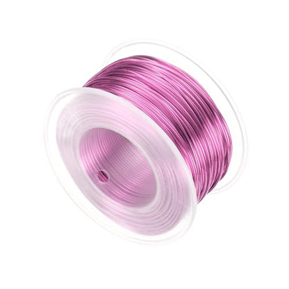 HARFINGTON 20 Gauge Aluminum Craft Wire 0.8mm 98.5ft Flexible Bendable Anodized Metal Jewelry Sculpting Wire for Jewelry Making Modelling Craft DIY, Dark Pink - color: Dark Pink, size: 30M x 0.8mm