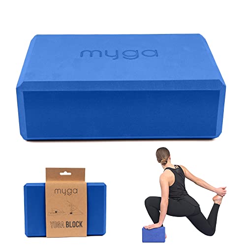 MYGA Yoga Block,Lightweight EVA Foam Yoga Brick,High Density Non-Slip Block for Yoga Poses, Pilates, Balance and Flexibility - color: Royal Blue, size: One Size