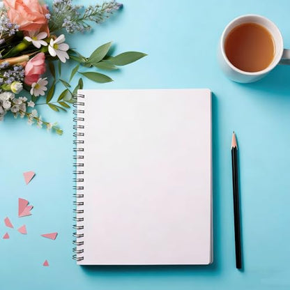 Blank Notebook, 4 Pack Spiral Sketch Book, 8" x 10" Large Blank Journal, No Bleed Thick Paper Sketchbook for Drawing, Unlined Notebook Journal for Women Men School, B5 Spiral Notebook Blank Paper - size: 8" x 10", style: Minimalist