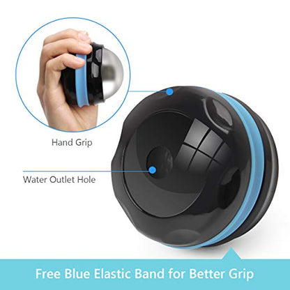 AHIER Cold Massage Roller Ball, Stainless Steel Cold Therapy Relief Tool - color: Blue Black