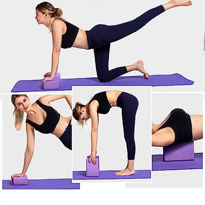 Muka Yoga Blocks 4x6x9 Inch, High Density EVA Foam Yoga Brick for Meditation, Pilates - color: Turquoise, size: 4 pack