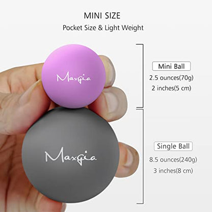 2" Mini Massage Ball, 5 Speeds Vibrating Massage Roller Ball for Palm, Hand, Foot, Leg, Neck, Back, Trigger Point Muscle Therapy Ball for Myofascial Release, Plantar Fasciitis, Purple - color: Purple
