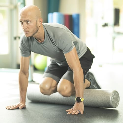 OPTP Silver AXIS Moderately Firm Foam Roller – Round, Silver, 36" x 6" - size: 36" x 6" Round
