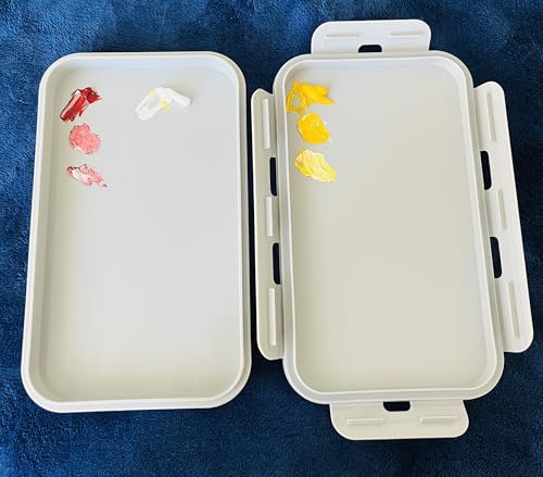Acrylic, Oil, Gouache Stay-Wet Palette with Airtight, Anti-Leak Lid – Keeps Paints Fresh! No Sponge or Paper Sheets Needed!