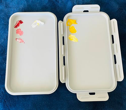 Acrylic, Oil, Gouache Stay-Wet Palette with Airtight, Anti-Leak Lid – Keeps Paints Fresh! No Sponge or Paper Sheets Needed!