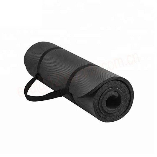 Extra Thick Yoga Mat, 10mm NBR Exercise Mat with Carry Strap, Non-Slip for Home & Gym Workouts, 72x24 inches