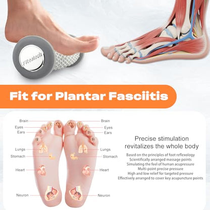 FREATECH Foot Massager Roller with 459 Spiky Massage Points, Durable PP Material, Plantar Fasciitis Relief, Deep Massage for Heel & Arch Pain, Reflexology Acupressure Tool for Muscle Relaxation