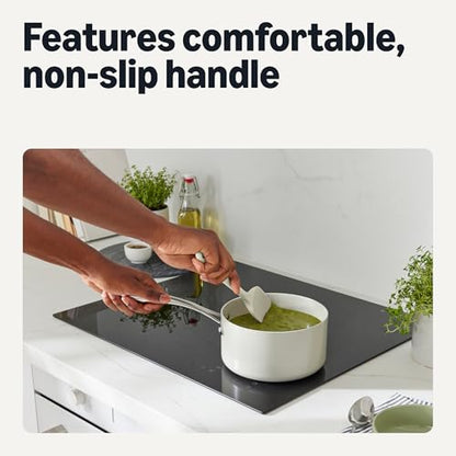Amazon Basics Silicone Spatulas, 5-Piece Set, Heat-Resistant, Food-Grade, BPA-Free, Non-Slip Handle, Safe for Nonstick Cookware, Dishwasher-Safe, Linen Gray
