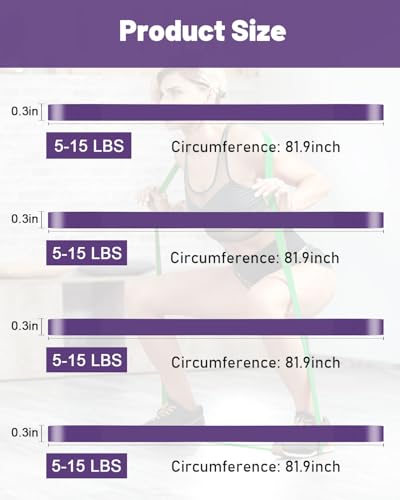 Resistance Bands, Pull Up Bands, Pull Up Assist Band Exercise Bands for Men & Women Working Out, Body Stretching, Physical Therapy, Muscle Training - color: Purple