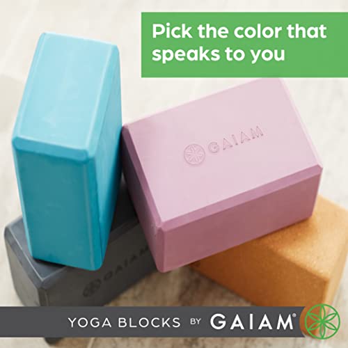 Gaiam Yoga Block - Supportive Latex-Free Eva Foam - Soft Non-Slip Surface with Beveled Edges for Yoga, Pilates, Meditation - color: Athenian Blush, style: 1 Block