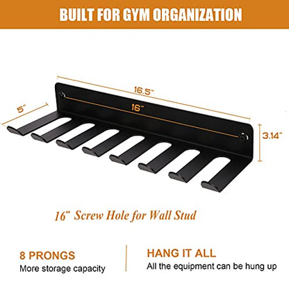 Multi-Purpose Storage Rack Resistance Bands Rack Gym Storage Rack Fitness Bands Rack Heavy Duty Rack for Resistance Bands, Straps, Jump Ropes, Foam Rollers, Chains, Weight Belts, Tools (M-17) - style: M-17"