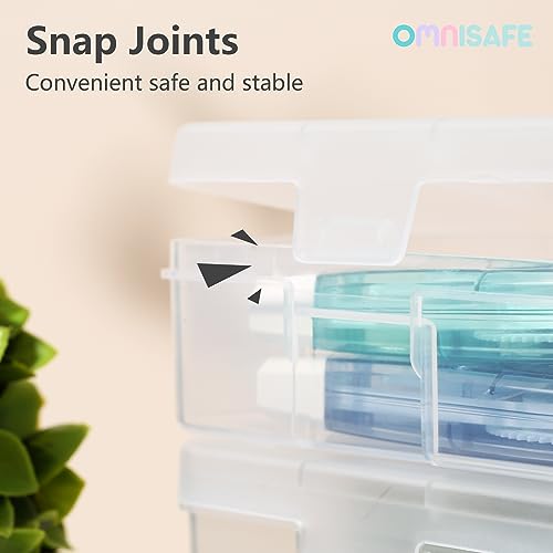 Clear Plastic Hobby Art Craft Organizer, Storage Containers | Stackable Design, Clear, Latching Lid, High-Grade Material, for Pencil Box, for Crayon - size: Small - 12 Pack