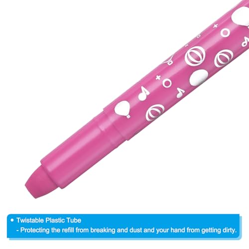 PATIKIL Gel Crayons, 3PCS Watercolor Crayons Silky Water Soluble Twist Bulk for Artists Coloring Drawing Painting, Pink Crayon - color: Pink
