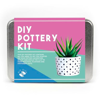 Gift Republic Pottery Kit Beginners Pottery Craft Set Clay Pottery Gift Fun Home Made Craft Project Kids Teens Adults Sculpting Tool Set Gift Tin