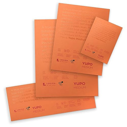 Legion Yupo Polypropylene Pad, 11 X 14 inches, Medium 74lb., 10 Sheets (L21-YUP197WH1114)