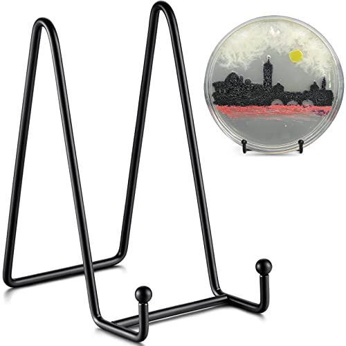 TR-LIFE 4 Pack 6 Inch Plate Display Stands -Picture Holder Stand for Decorative Plate, Book, Photo Frame Easel (Black) - size: 6 Inch
