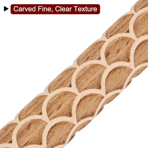 HARFINGTON Wood Clay Roller 4" Fan Pattern Rolling Pins Wood Rollers Pottery Tools Wood Grain Texture Rollers for Clay Baking Dough Playdough DIY - style: Fan