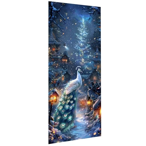 SKRYUIE 5D Large Diamond Painting Kits Peacock - DIY Diamond Art Kits for Adults Animal, Full Round Drill - Crystal Embroidery Cross Stitch - Craft for Wall & Office Decor - 12x30 inch / 30x80 cm C7 - color: colorful-4