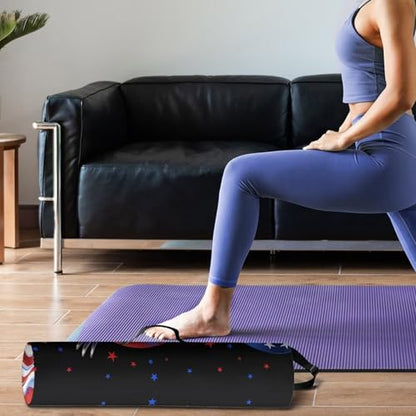 Yoga Mat Bag for Women & Men Full-Zip Yoga Mat Carrier Bag for Class Workout Park with Adjustable Strap - color: American Flag Eagle1