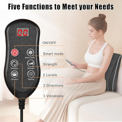 Shiatsu Back and Neck Massager with Heat. Back Massager for Pain Relief deep Tissue, 3D Kneading Massage Pillow or Back,Shoulder,Leg,Gifts for Mom,Dad,Women (Black) - color: Black-04