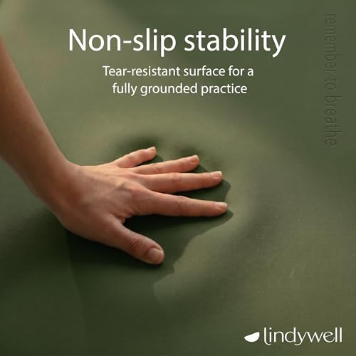 Lindywell Pilates Yoga Workout Mat Non Slip 6mm, 8mm, 10mm Thick - 6ft x 26in - color: Dark Olive, size: 8mm