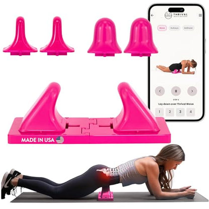 Thrival Deep Tissue Pro, Adjustable Psoas Muscle Release Tool, Pink - color: Pink, size: Thrival Deep Tissue Pro