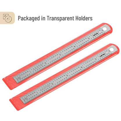 Mr. Pen- Machinist Ruler, 6 Inch, 2 Pack, Stainless Steel Imperial | Precision Measuring Tool, 1/10, 1/100, 1/32, 1/64 Inch Graduation for Engineering, Carpentry, Drafting, Office, School - style: 6 inch, 2 Pack 1/10-1/100 Graduation