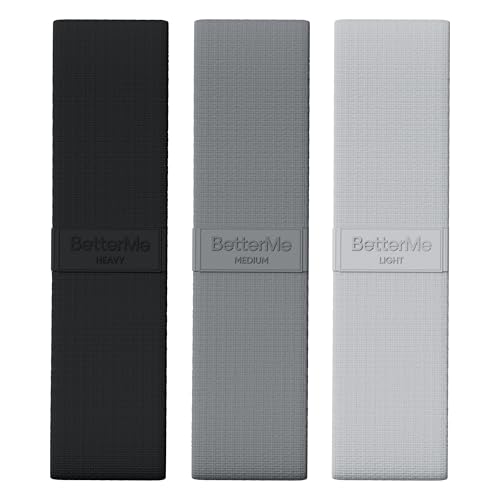 BetterMe Pilates Loop Bands – Resistance Bands Set for Women – Elastic Workout Bands for Glutes, Legs & Core – Home Fitness & Exercise Bands - color: Stone Gray