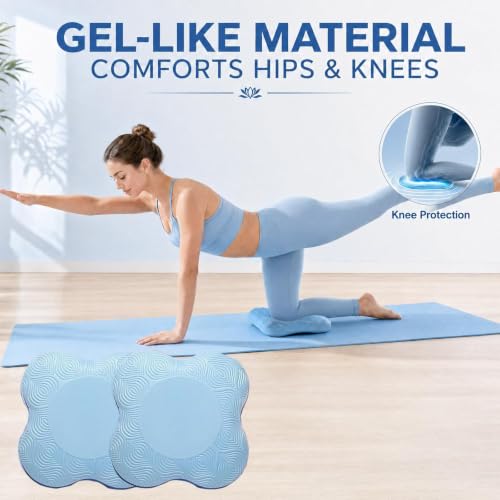 Pilates Kit, Home Pilates Equipment for Women, Workout Kit with 14.5" Pilates Ring and Ball,Yoga Block, Yoga Knee Pad Mats, Resistance Bands, Grip Socks Accessories，Blue