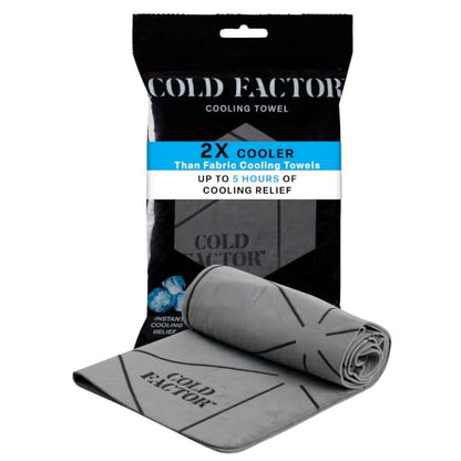 COLD FACTOR Instant PVA Cooling Towels, Cooling Neck Wraps, Gray, 1 Pack - color: Gray