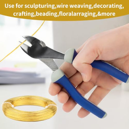 18 Gauge Aluminum Craft Wire, 164FT 1mm Bendable Metal Wire for Jewelry Making, Wreath Making, Beading(Gold) - color: Gold