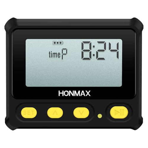 8200 Interval Timer and Stopwatch, Backlight, USB-C Charged, Clock - color: Black+yellow