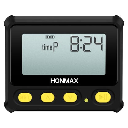 8200 Interval Timer and Stopwatch, Backlight, USB-C Charged, Clock - color: Black+yellow