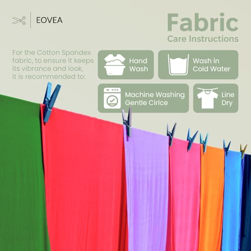 EOVEA - Cotton Spandex Fabric by The Yard - 4 Way Stretch Jersey Knit - Spandex & Cotton T-Shirt Fabric - Lightweight, Breathable - 60" Wide Roll| 10 oz(Lt Sage, 1 Yard) - color: Lt Sage, size: 1 Yard