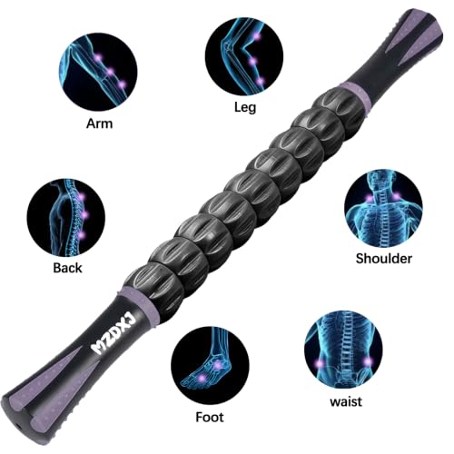 Muscle Roller Massage Roller Stick- (Dark Purple) - color: Dark Purple