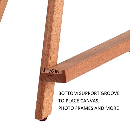 Beechwood 25" Tabletop Easel Display Stand for Painting | Holding Canvas Up to 22 1/2 Inches High, A-Frame Artist Tripod with Rubber Feet, Portable Photo and Sign Holder - size: 1 Pack