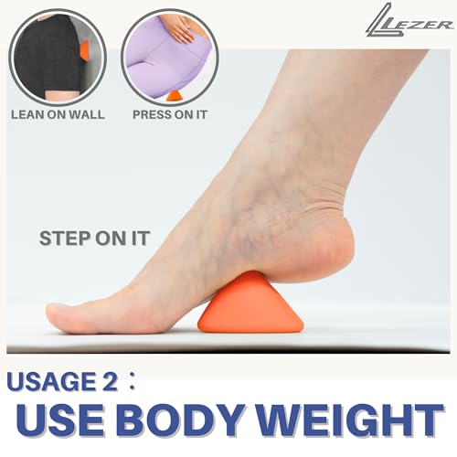 LEZER Large Trigger Massage Point, Manual Massage Ball, Hip Hook, Muscle Knot Release Tool, Deep Tissue Relief, Hip Flexor Iliacus Back Psoas Hand Foot Myofascial Physical Therapy, 3.5 inｘ3 in, Orange - style: 04 - Large Trigger Orange