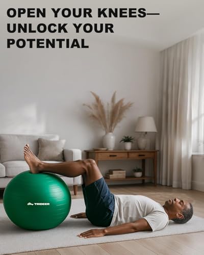 Trideer Exercise Ball for Physical Therapy, Core Strength, Stability & Balance Training, Swiss Ball for Yoga, Fitness & Rehabilitation - size: Standard Support-Small (15-18 inches/38-45 cm)