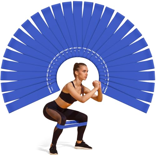 Shappy 30 Pcs Mini Resistance Band Bulk Exercise Bands for Women Men Resistance for Leg Workout Gym Home Gym Strength Training Yoga Glutes - color: Blue